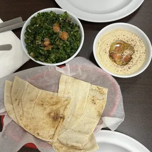 Side of Hummus with Tabbouleh Salad