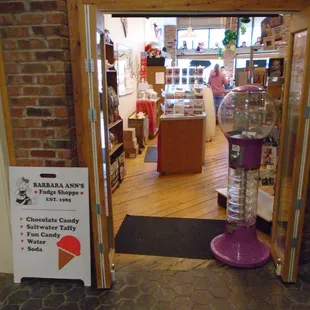 Front entrance, get to it inside from the main hallway.