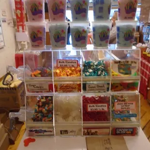 More candy and cotton candy on top.