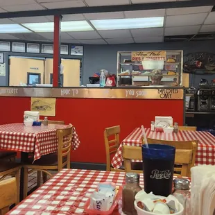 the dining area