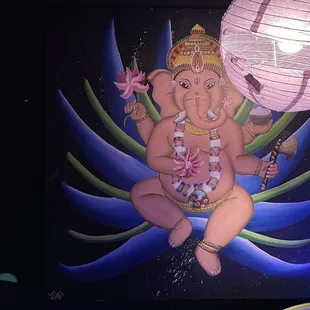 a painting of an elephant