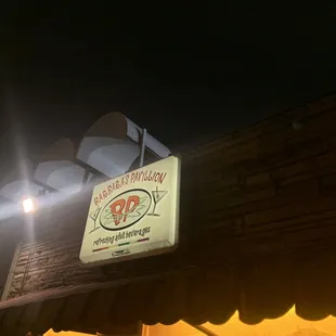 a sign for a restaurant