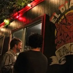 El Diablo Tacos, in the backyard.