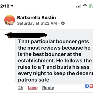 a text message from a customer