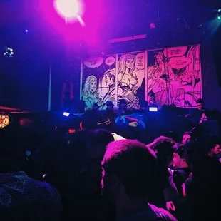 a crowd of people at a nightclub