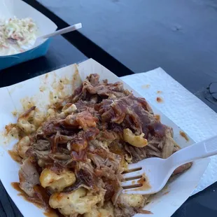 Pulled pork Mac and cheese