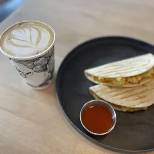 Honey &amp; Lavender Latte and Breakfast Taco