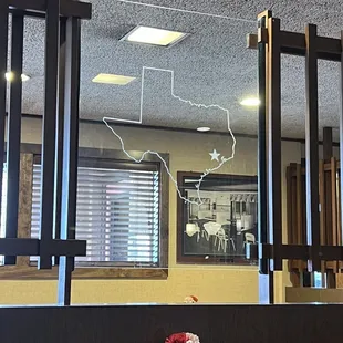 a reflection of a map in a mirror