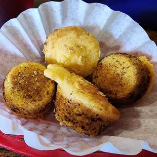 Complimentary corn  bread