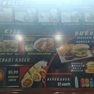 Menu..bad lighting :(