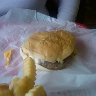 Very, Very Nice Cheeseburger - this one with mayo &amp; pickles