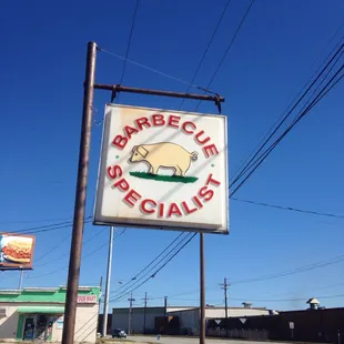 a sign for a restaurant