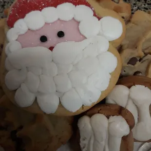 Santa Cookie, Chocolate Chip Cookies and Cinnamon Roll Cookies