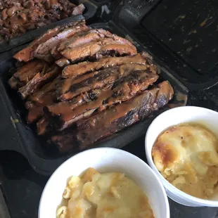 Full slab of ribs, 1lb of brisket and mac and cheese