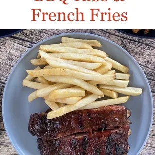 BBQ RIBS AND FRENCH FRIES