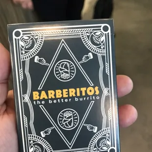 Deck of cards from Grand opening - free food for a year each week
