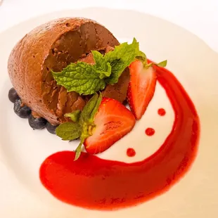 Orange bittersweet chocolate mousse