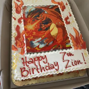 Pokemon Charizard Cake