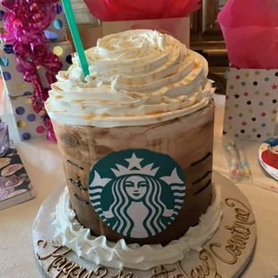 Starbuck's Cake for Daughters 30th B-Day. Fabulous!!!