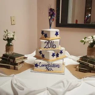 Thank you Barb's Cakery!  My nephews graduation party was a success. The cake was so moist and delicious. The different flavors were great!