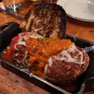 Caciocavallo Stuffed Meatballs