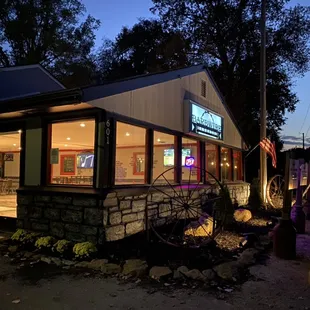 All lit up for dinner service