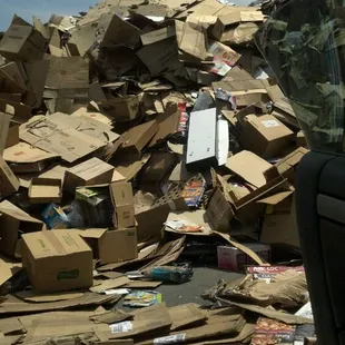 Cardboard pile