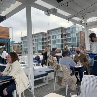 Dining area on the pier