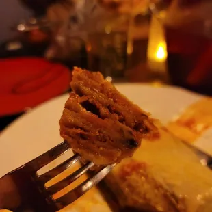 Eggplant Parmigiano: kinda wish the eggplants are cut thicker.