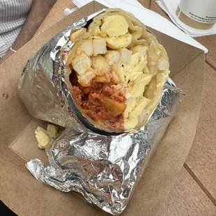 The saddest breakfast burrito I've ever eaten