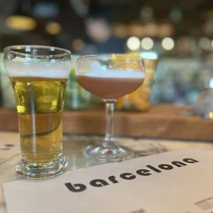 best cocktail ALEBRIJES with Mezcal and a very cold Spanish beer!