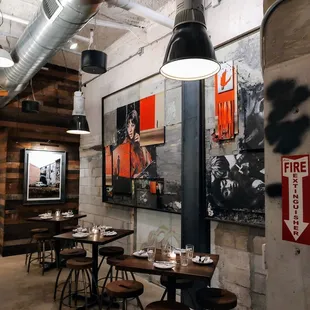 the interior of the restaurant