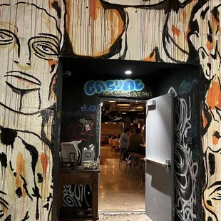 graffiti on the walls