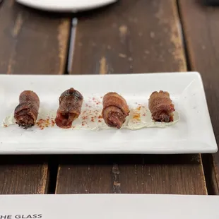 Bacon wrapped dates