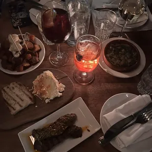 Flank Steak  Whipped Sheep Cheese Spinach &amp; Chickpea Cazuela