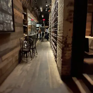 Hallway from restroom