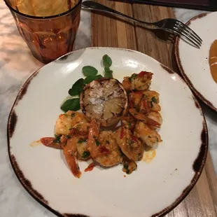 Sauteed Gulf White Prawns