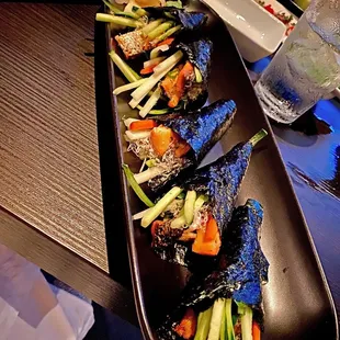 Salmon Skin Handrolls