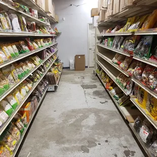 the aisles of a grocery store