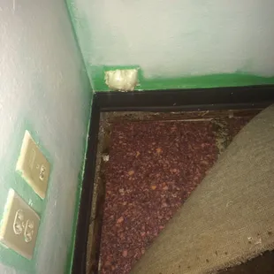 They said it was okay to paint the walls as long as we paint them white again.There is the hole they didn&apos;t fix, plus old carpet
