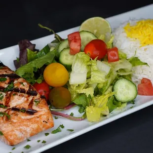 Salmon Kabob Plate