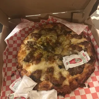 Steak and Mushroom Pizza