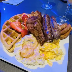 food, waffles