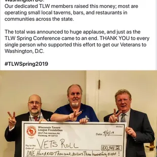 Barcode help raise $1,200.00 to Vets Roll! So glad we were apart of something so important!