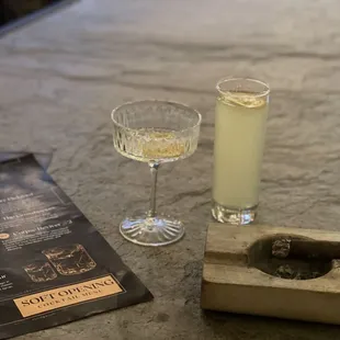 Cocktails and a cigar!