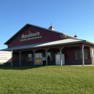 the front of the building