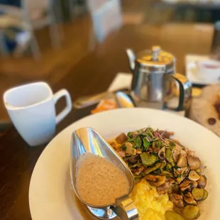 a plate of food on a table