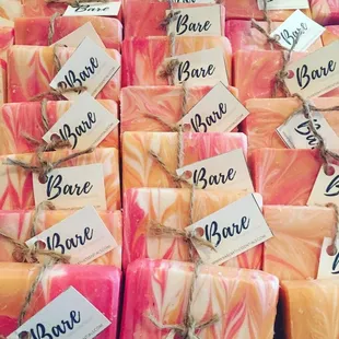 Create a custom soap for any occasion. Choose the scent, colors, and amount needed. We&apos;ll take care of the rest.