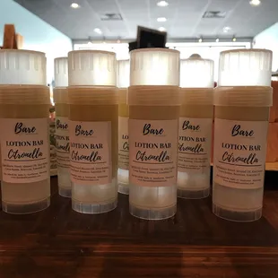 Lotion Bars are the latest hit! Enjoy the outdoors while keeping the bugs away with our Citronella Lotion Bar.