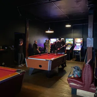 pool tables and arcades